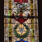 Stained Glass with Red Anchor