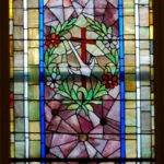 Stained Glass with White Anchor